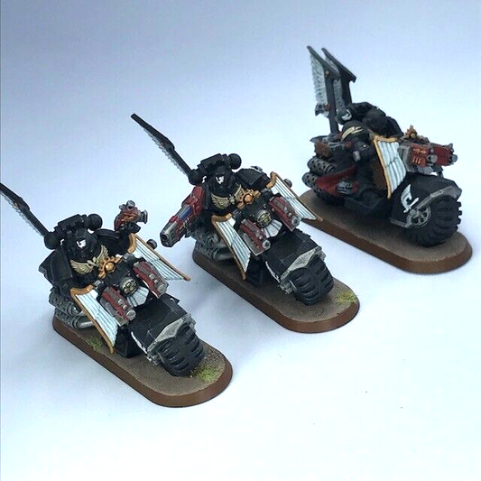 Dark Angels Ravenwing Bike Squad Space Marines Warhammer 40K GW Painted C4015