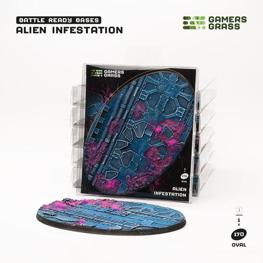 Alien Infestation Battle Ready Base - 170mm Oval - Brand New - Gamers Grass