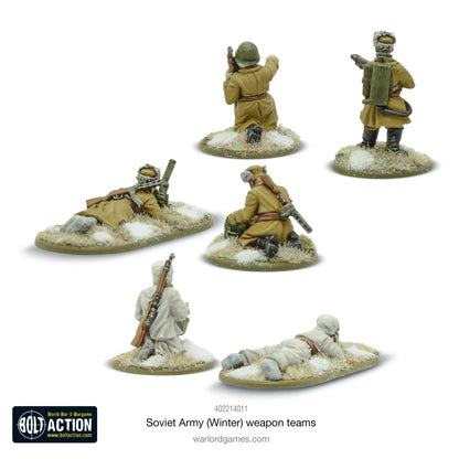 Soviet Army Weapons Teams (Winter) - Warlord Games Bolt Action Miniatures
