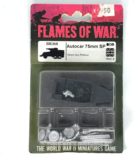 WW2 Allied British Autocar 75mm Gun - Blister - Flames of War FOW C134