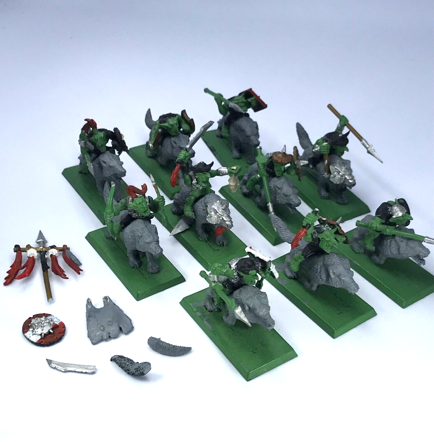 Goblin Wolf Rider Regiment Orcs & Goblins - Varying Condition - Warhammer C1711