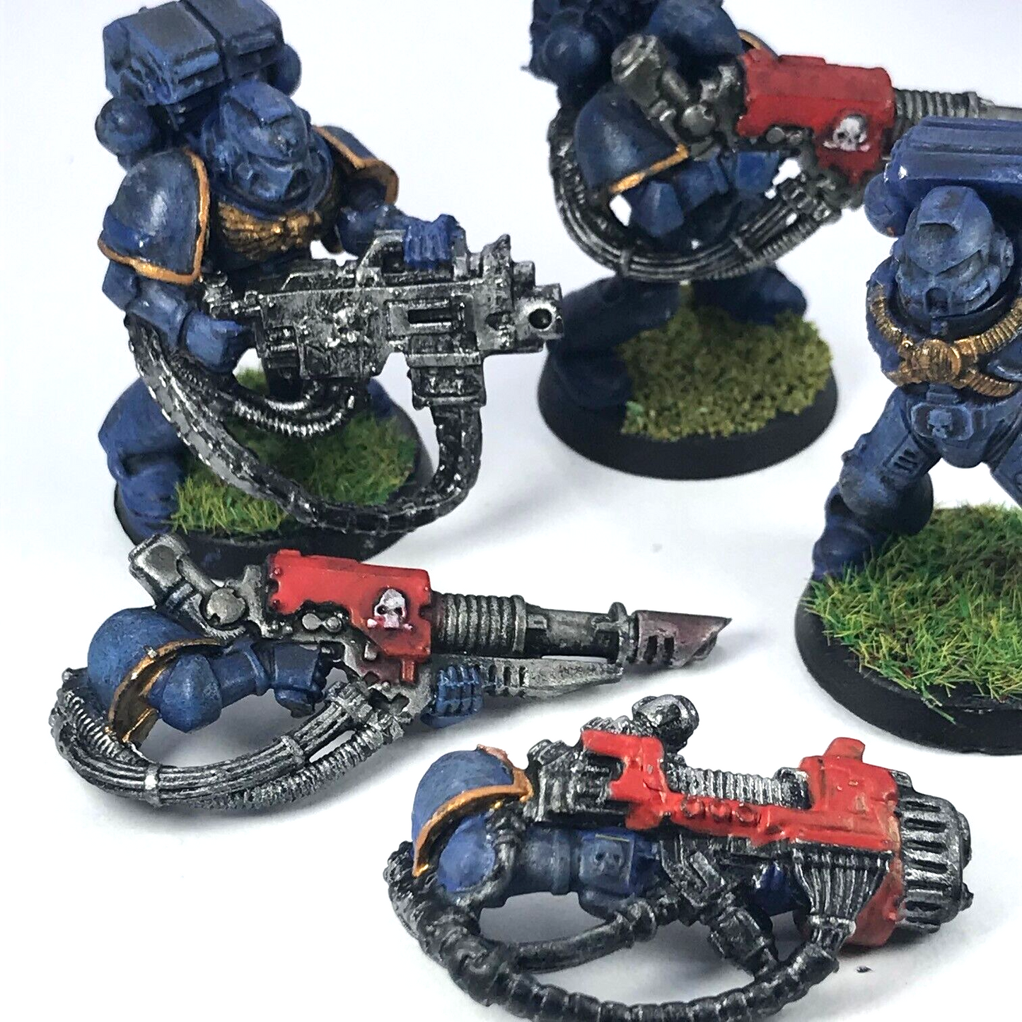 Classic Space Marine Ultramarine Devastator Squad Painted - Warhammer 40K C2395