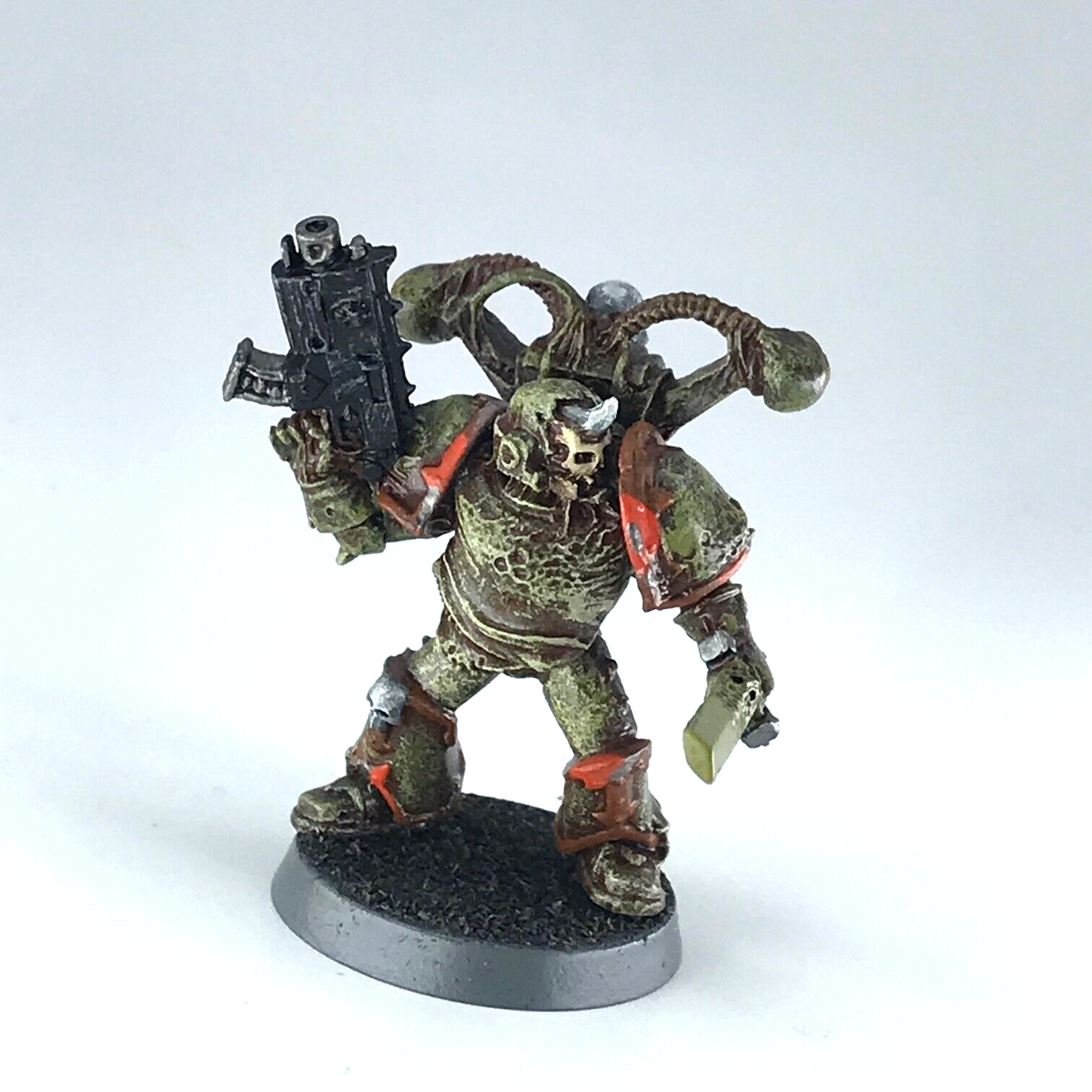 Plague Marine Champion Chaos Space Marines - Warhammer 40K Painted Metal X653