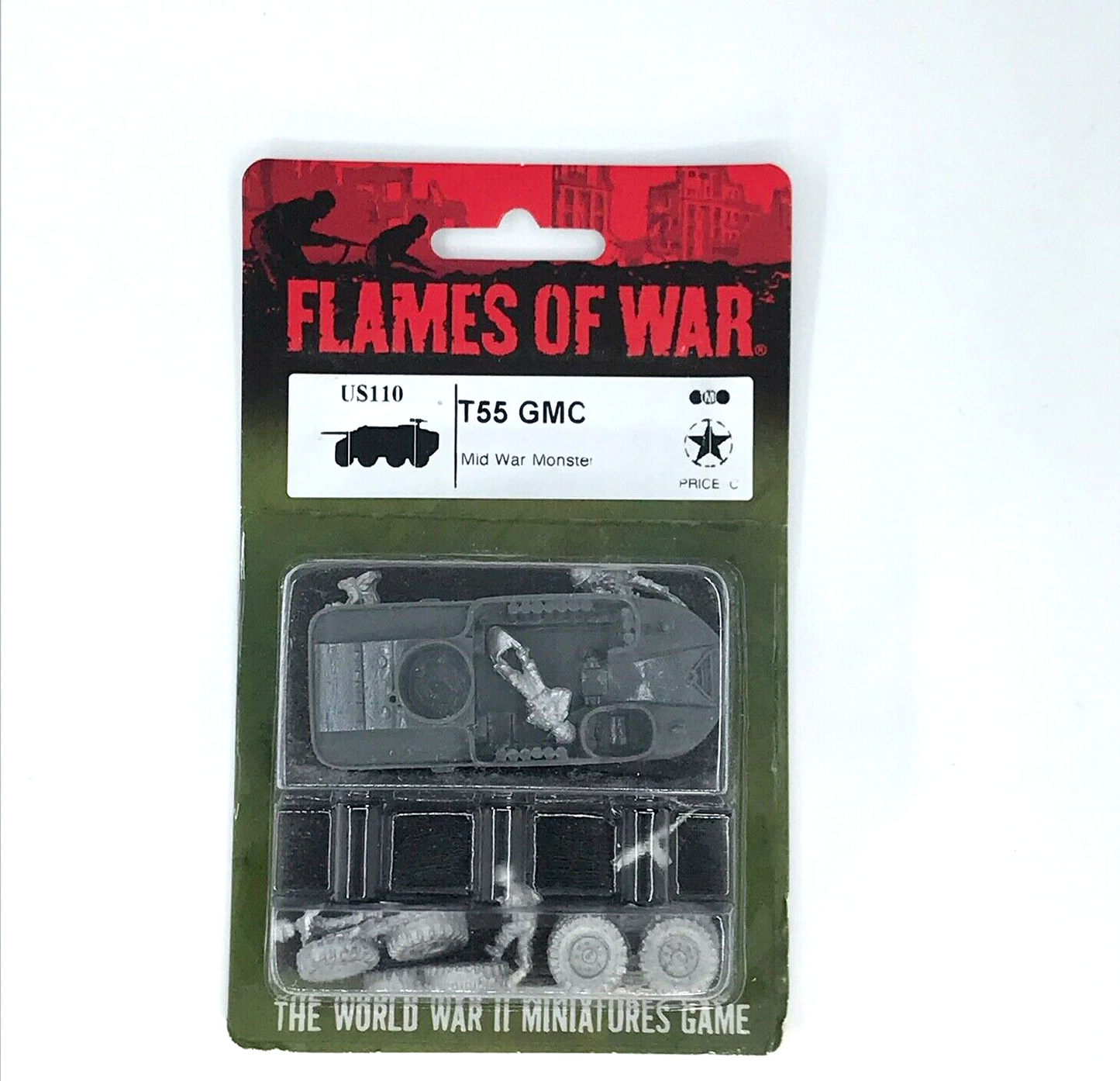 USA T55 GMC Mid War Monster - Unpainted - Sealed Blister - Flames of War C1695