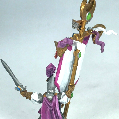 High Elf Elves Army Standard Bearer Painted - Warhammer Fantasy C1218