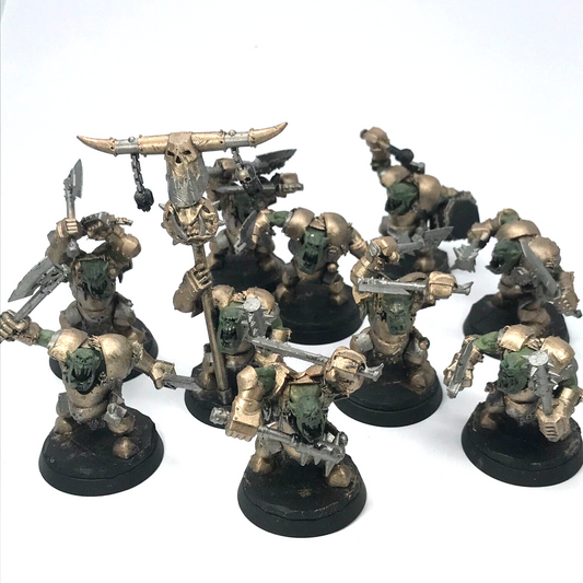 Orruk Ork Armoured Ardboys Black Orcs - Painted - Warhammer Age of Sigmar C2731