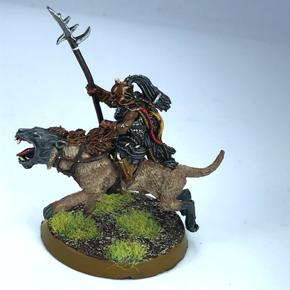 Metal Orc Warg Rider - Painted - Warhammer / Lord of the Rings C3560