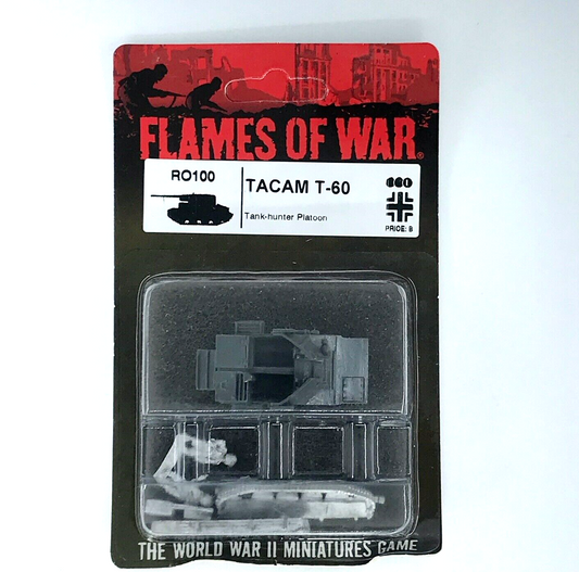 WW2 Axis German TACAM T-60 Tank - Blister - Unpainted - Flames of War C687