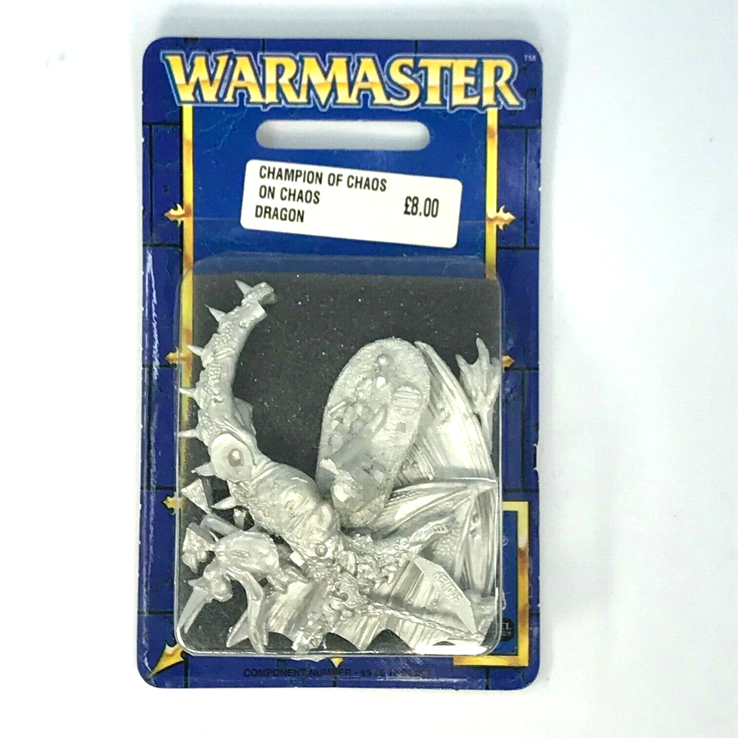 Metal Chaos Champion on Dragon Blister - OOP - Warmaster Warhammer C599