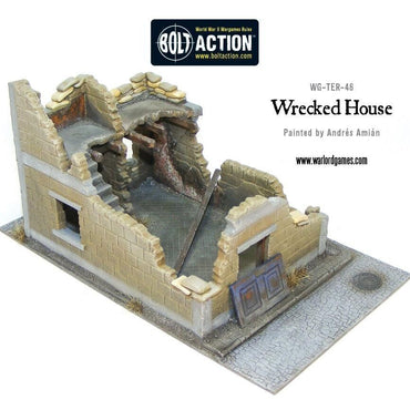 Wrecked House Terrain- Warlord Games Bolt Action Miniatures