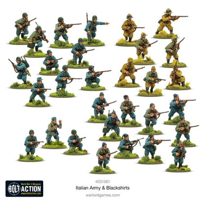 Italian Army And Blackshirts - Warlord Games Bolt Action Miniatures