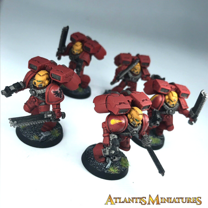 Blood Angel Assault Squad Space Marines - Painted - Warhammer 40K C1952