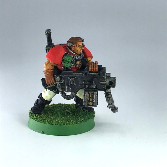 Blood Angels Scout with Heavy Bolter - Warhammer 40K Metal Painted X7081