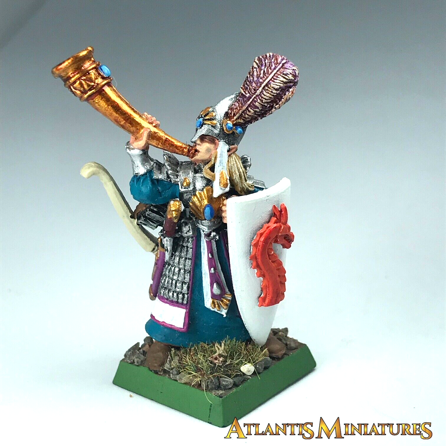 Painted Classic High Elf Elves Army Musician Command - Warhammer Fantasy X6905