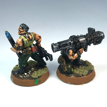 Catachan Rocket Launcher Team Imperial Guard - Painted - Warhammer 40K X986