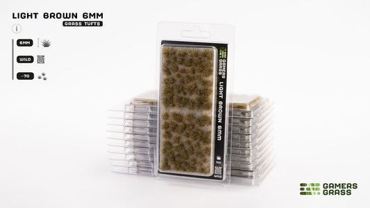 Light Brown Grass Tufts 6mm - Model Basing - Gamers Grass