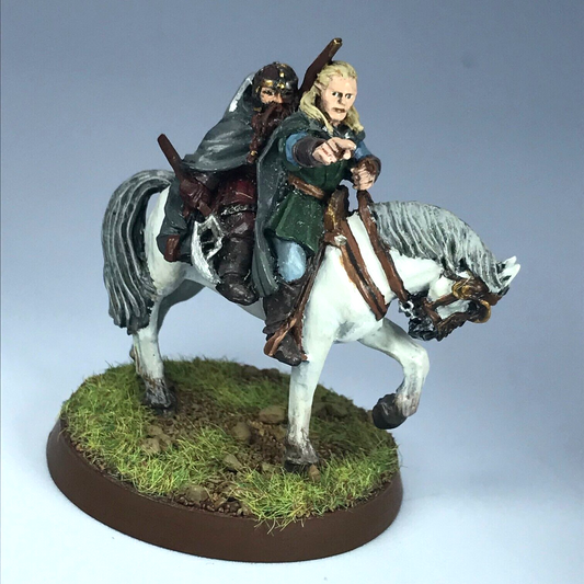 Legolas & Gimli on Horse LOTR Warhammer / Lord of the Rings Metal Painted X1962