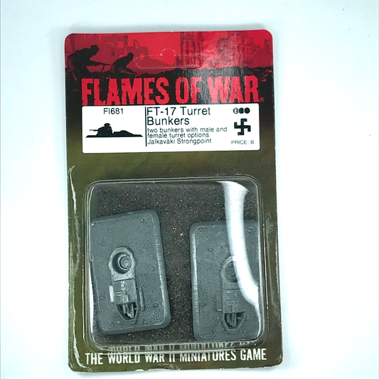 FT-17 Finnish Turret Bunkers Blister WW2 - Flames of War C1765