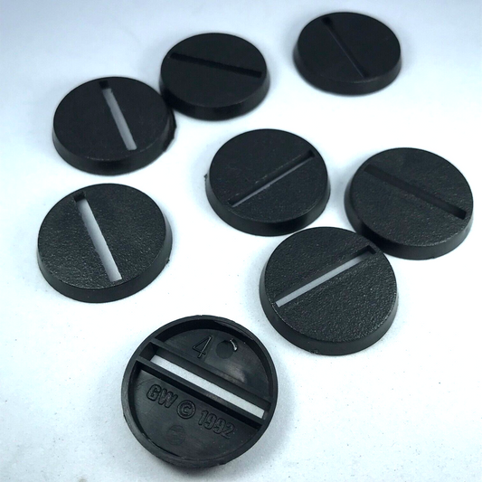 Original Games Workshop 25mm Round Bases Dated 1992 - Warhammer 40K X4836