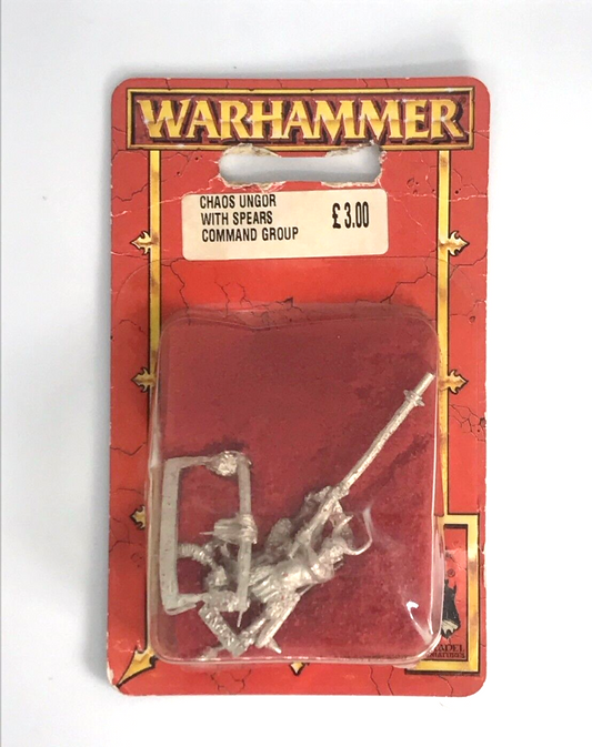 Chaos Beastmen Ungor Command Group Blister - OOP - Warhammer Fantasy Classic N85