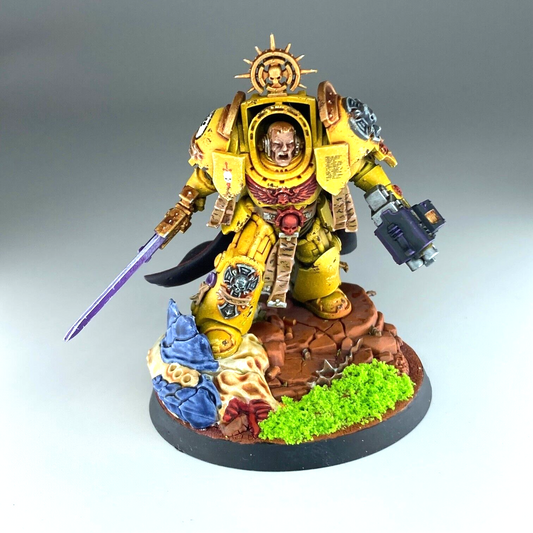 Terminator Captain Imperial Fist Space Marines - Painted - Warhammer 40K C4029