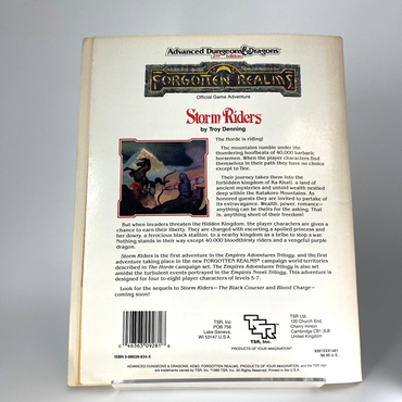 Storm Riders - The Forgotten Realms - 2nd Ed AD&D Dungeons and Dragons M1234