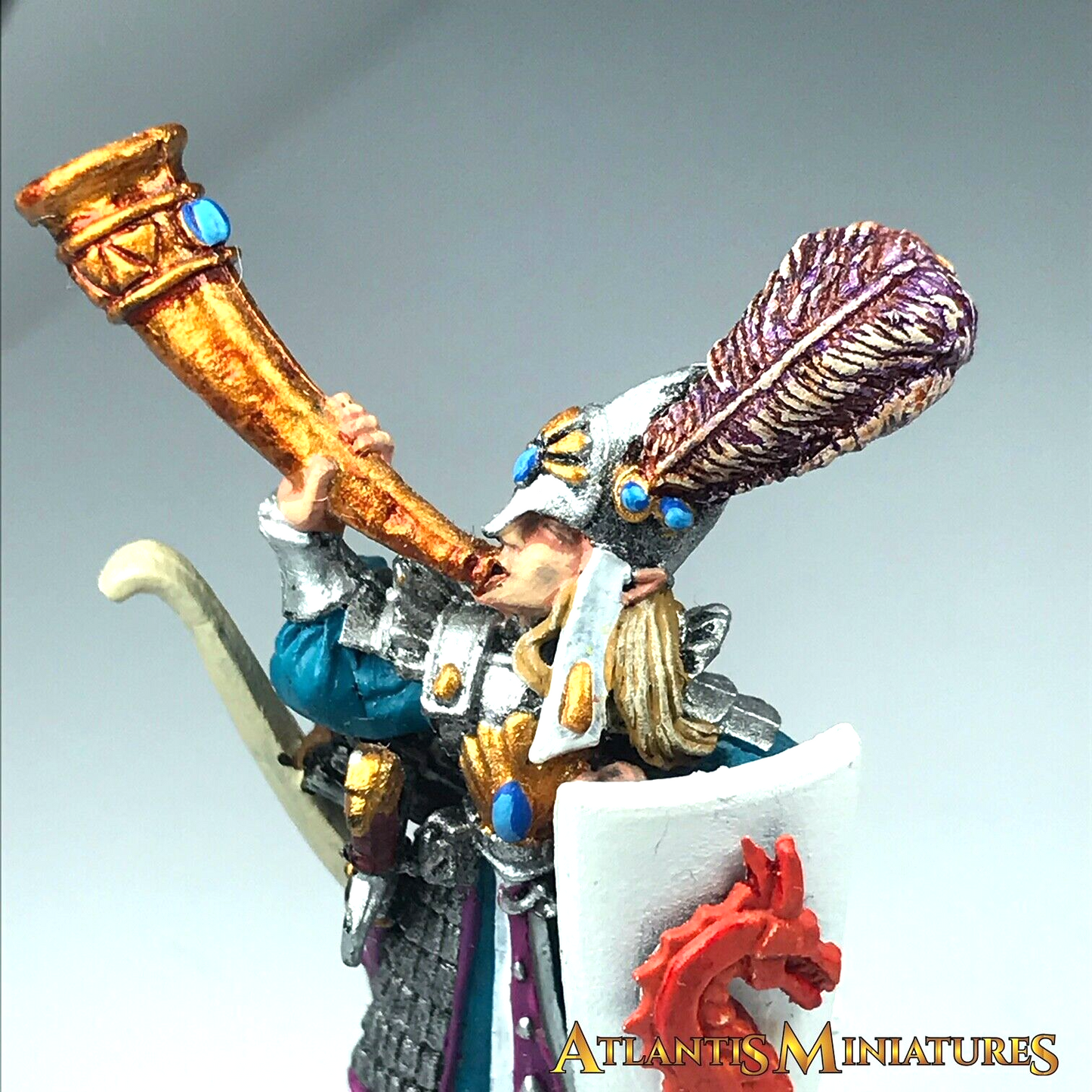 Painted Classic High Elf Elves Army Musician Command - Warhammer Fantasy X6905