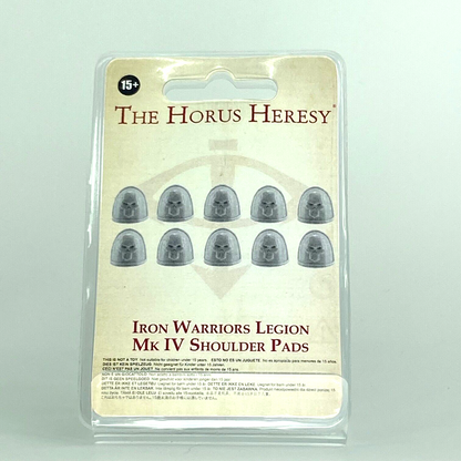 Iron warriors Legion MkIV Shoulder Pads - Sealed - Horus Heresy Warhammer C4859