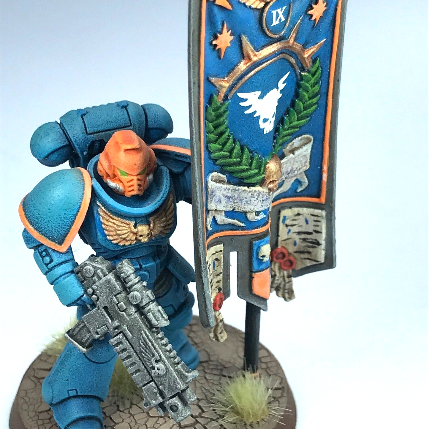 Space Marine Primaris Army Standard Bearer HQ - Painted - Warhammer 40K C3332