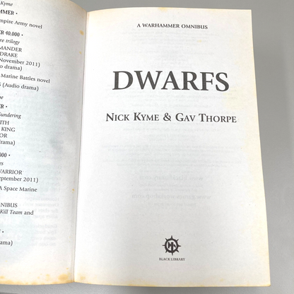 Dwarfs - Nick Kyme & Gav Thorpe 2011 Black Library Warhammer Fantasy M1702