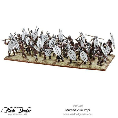 Married Zulu Impi - Anglo-Zulu War - Warlord Games Black Powder Miniatures