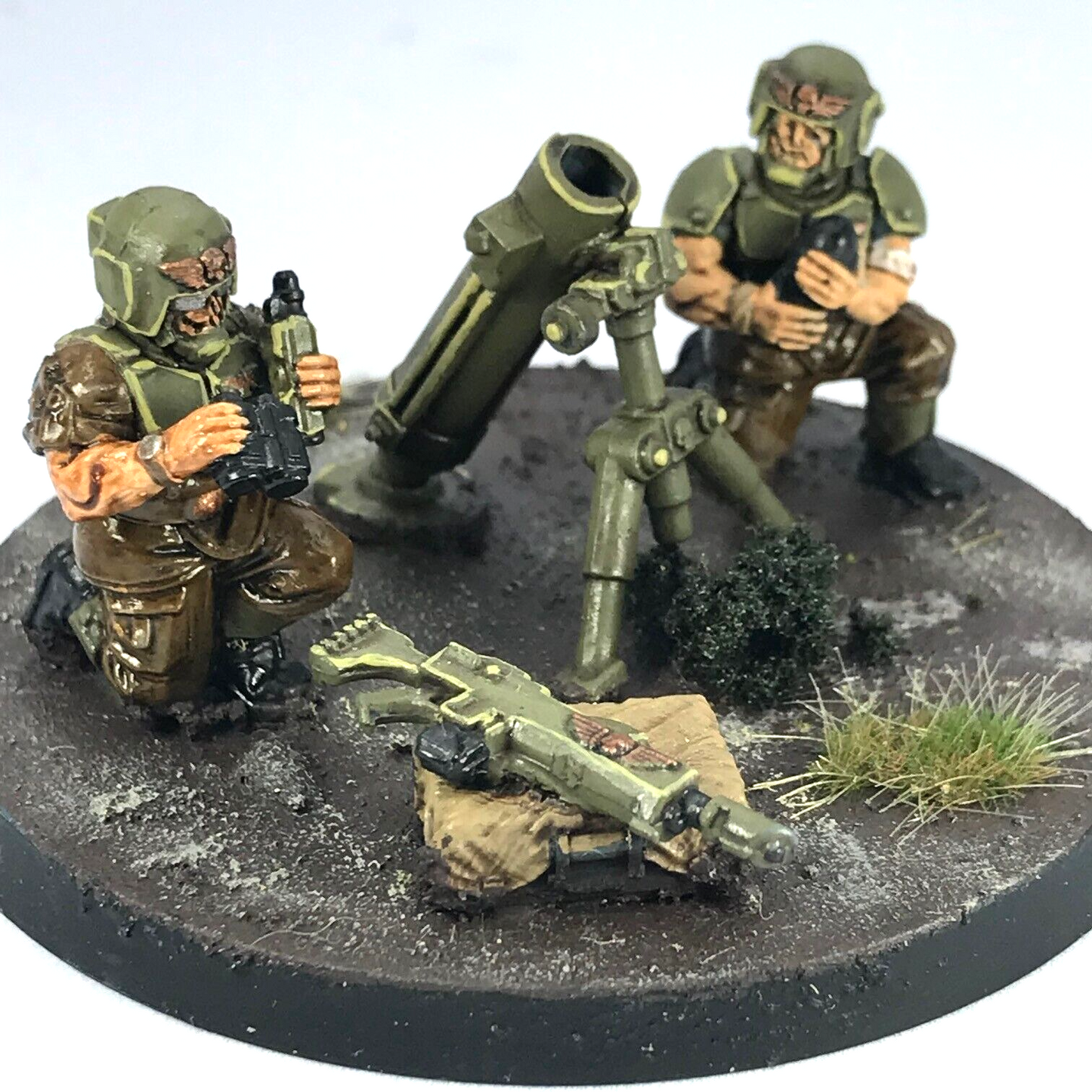 Imperial Guard Cadian Mortar Team Astra Militarum - Painted Warhammer 40K C598