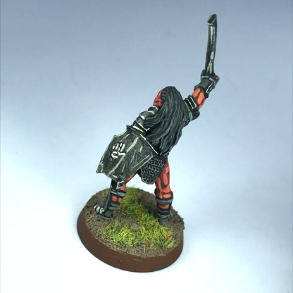 Metal Uruk Hai Captain - Painted - LOTR / Warhammer / Lord of the Rings X3348