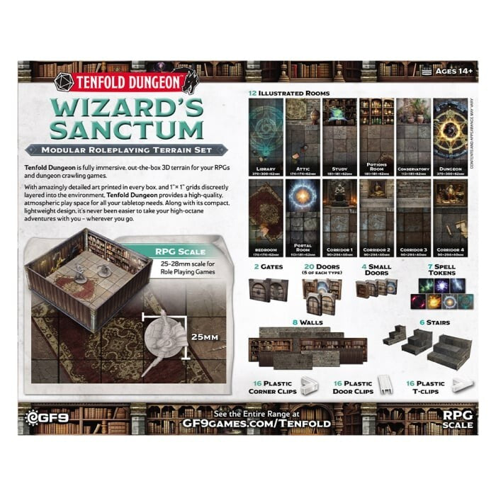 Wizard's Sanctum: Modular Terrain Set - Tenfold Dungeon Gale Force 9 GF9
