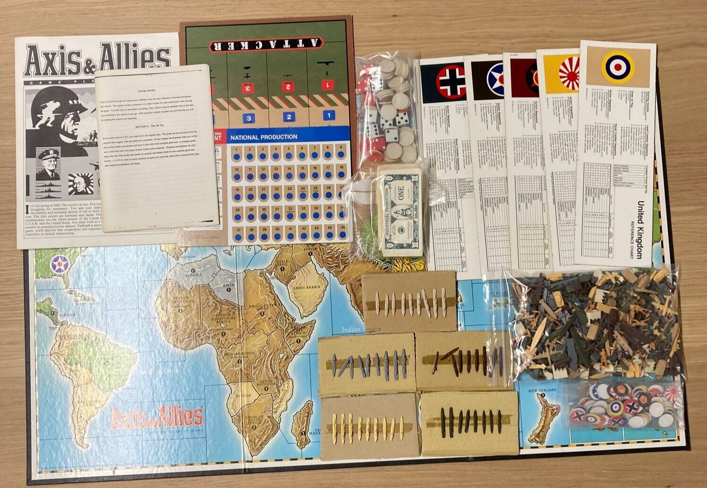 Axis and Allies Board Game - Avalon Hill Games - Unsure if Complete W155