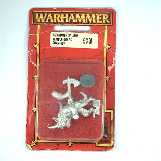 Metal Classic Lizardmen Saurus Temple Champion Blister - Warhammer Fantasy C441