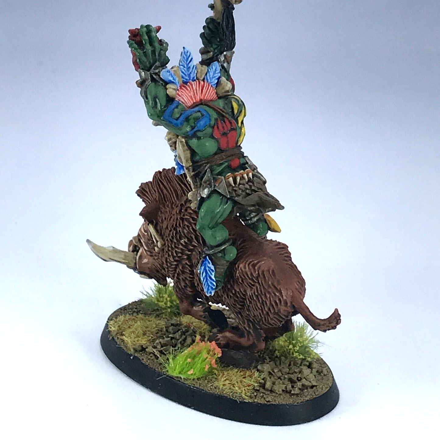 Orruk Warclans Savage Orruk Orc Shaman - Painted - Warhammer Age of Sigmar C4157