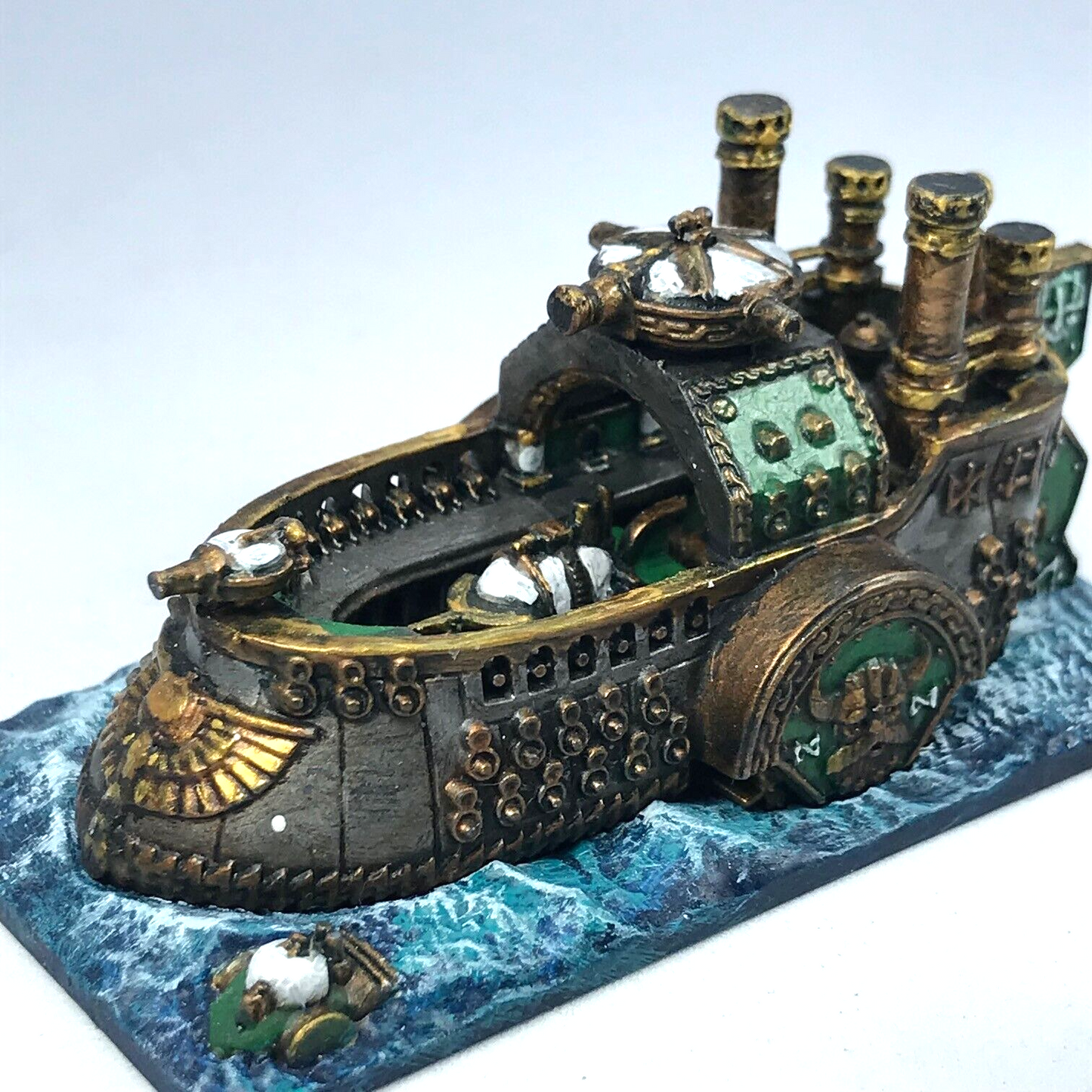 Dreadfleet Grimnirs Thunder And Dirigible Dwarf Ship Warhammer Board Game C3715