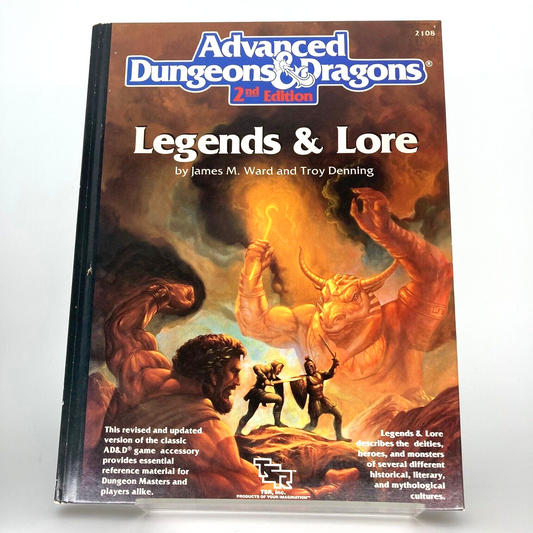 Legends & Lore 2nd Edition TSR Hadcover - AD&D Dungeons and Dragons M919