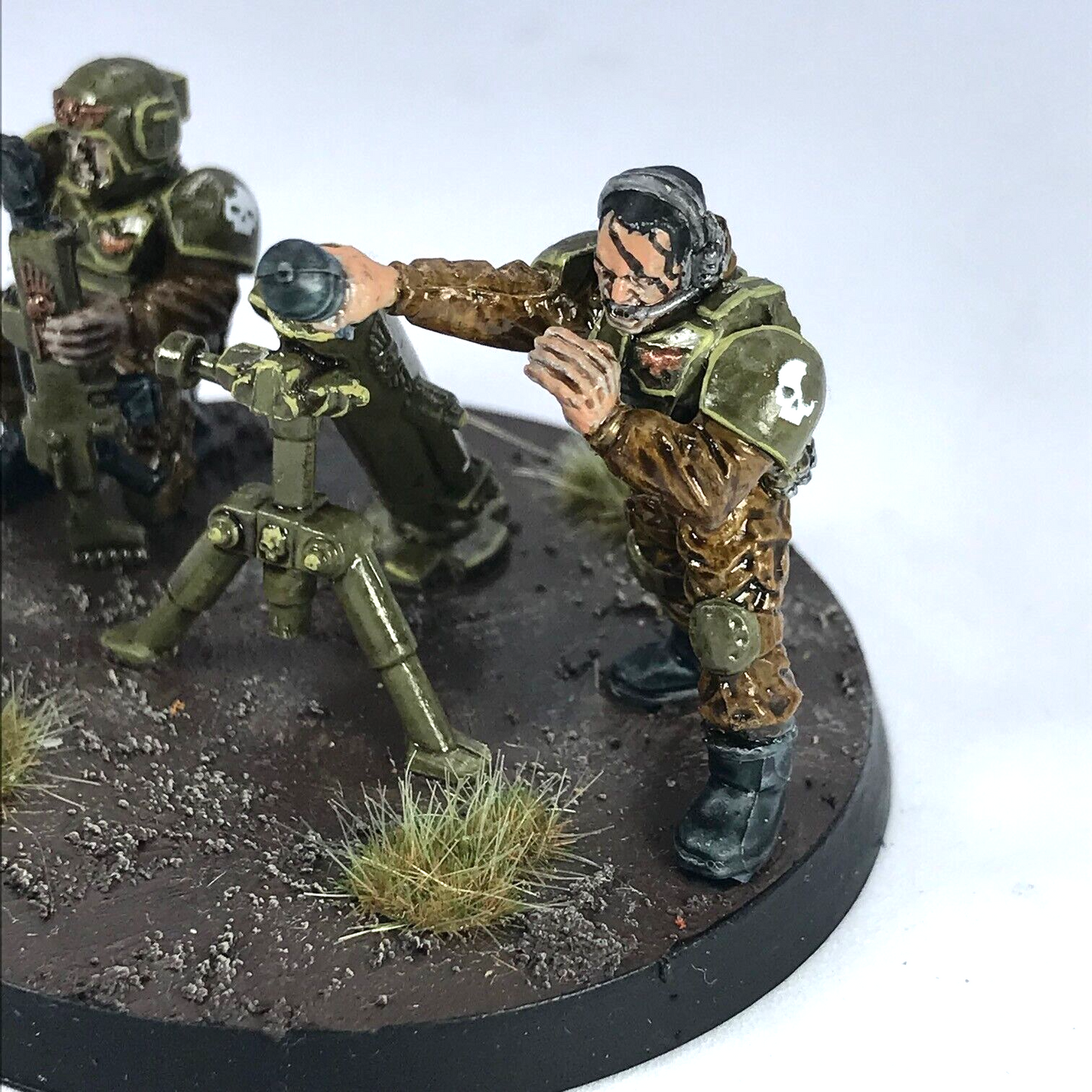 Imperial Guard Cadian Mortar Team Astra Militarum - Painted Warhammer 40K C2207