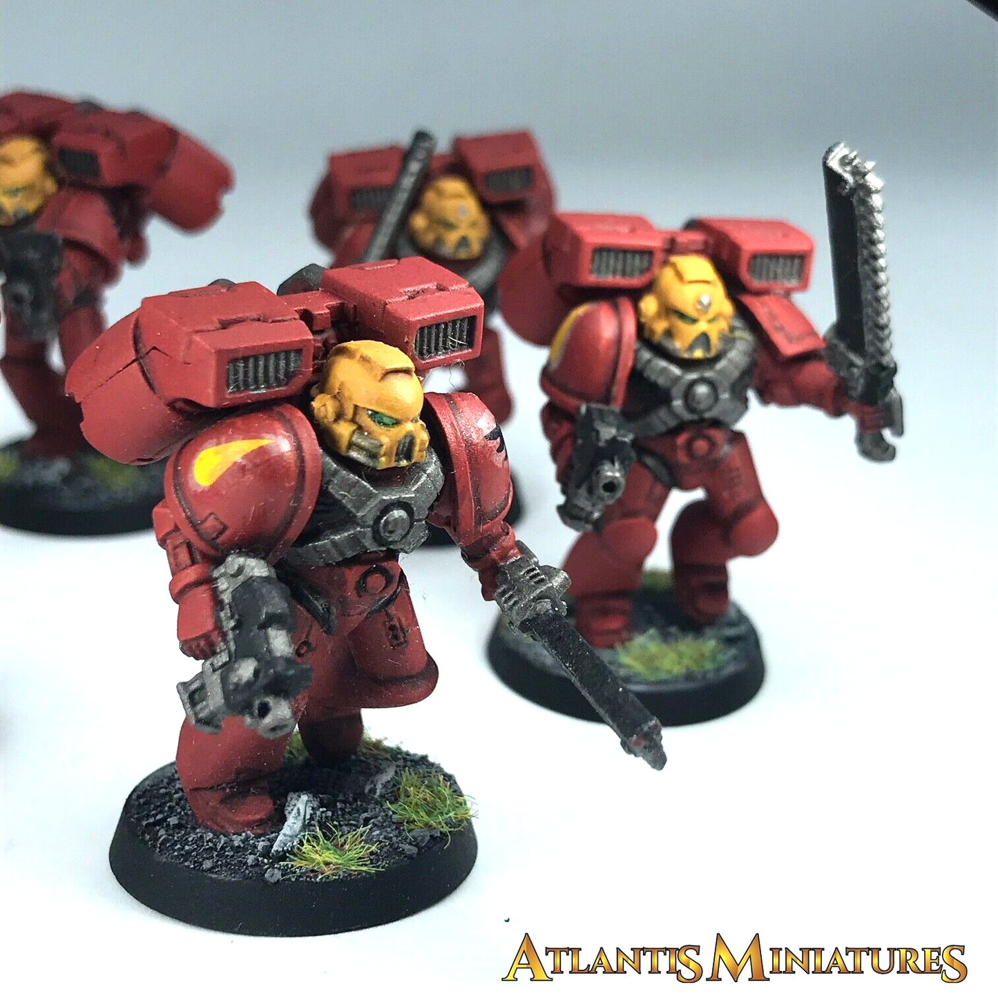 Blood Angel Assault Squad Space Marines - Painted - Warhammer 40K C1952