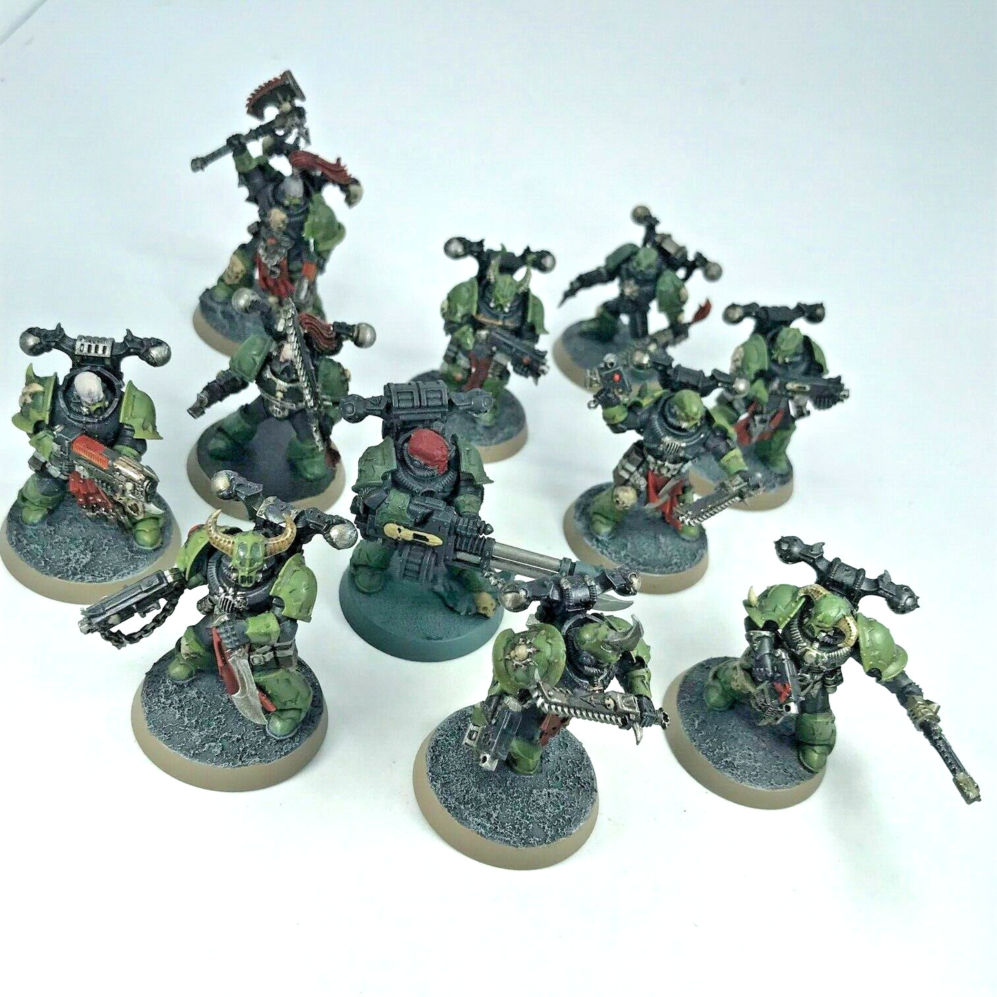 Chaos Plague Marines Squad - Painted - Warhammer 40K C495