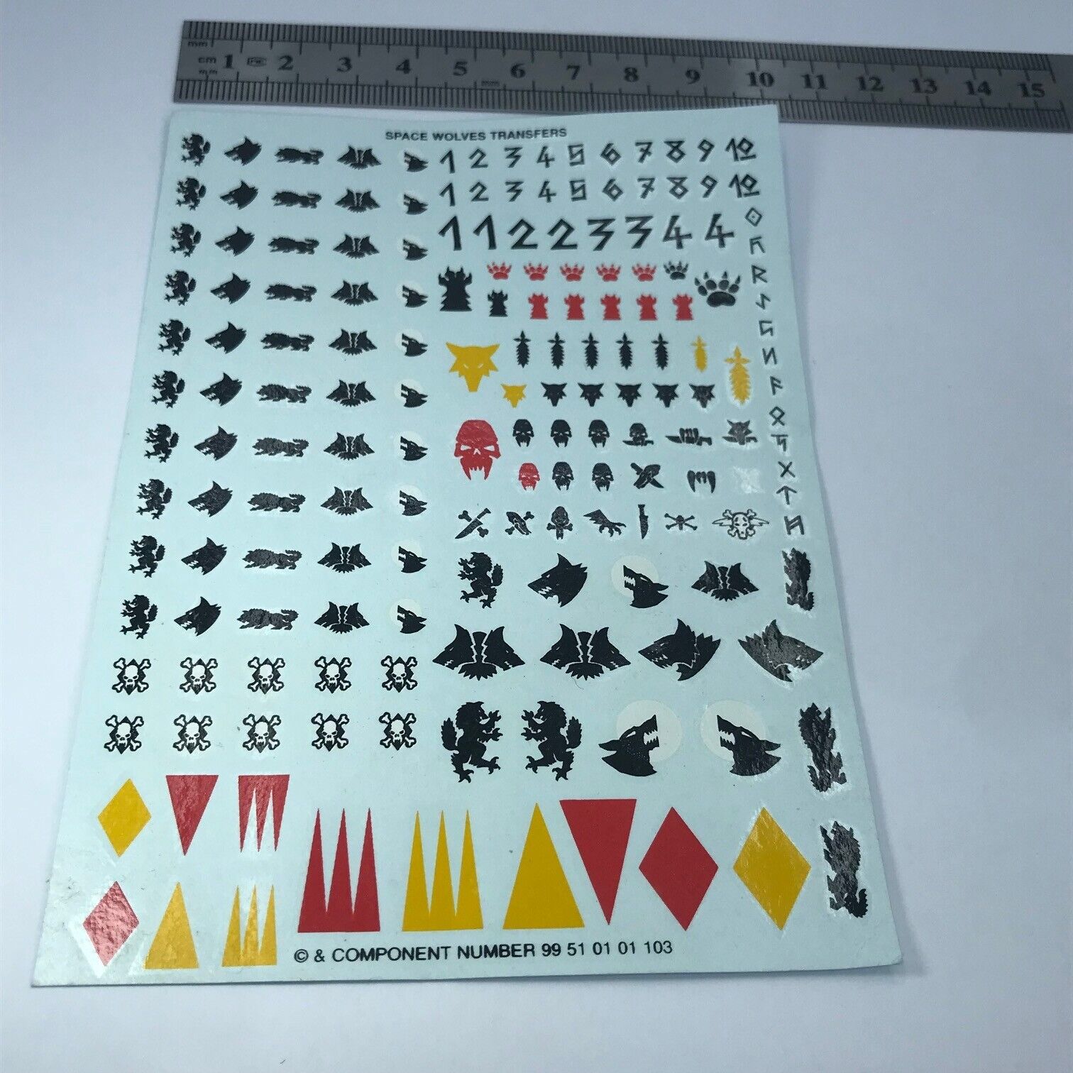 Miniatures Script Transfer Space Marines Space Wolves Transfer Sheet - Warhammer 40K T197