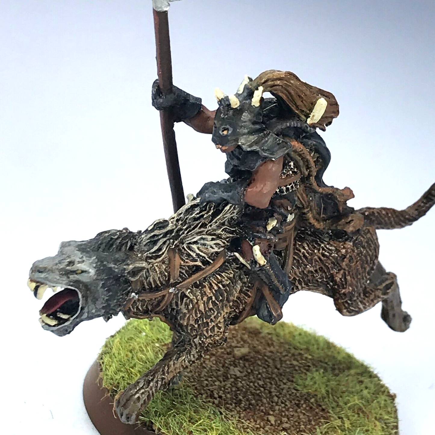 Orc Warg Rider - Painted - LOTR / Warhammer / Lord of the Rings Metal C4588