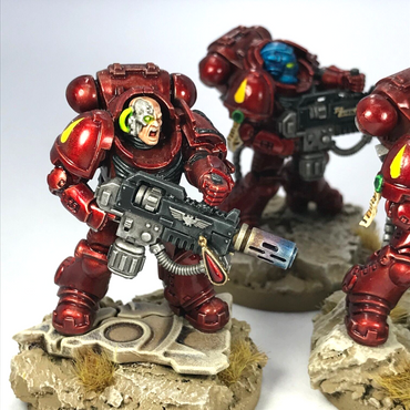 Space Marine Blood Angels Eradicators - Painted - Warhammer 40K C3516