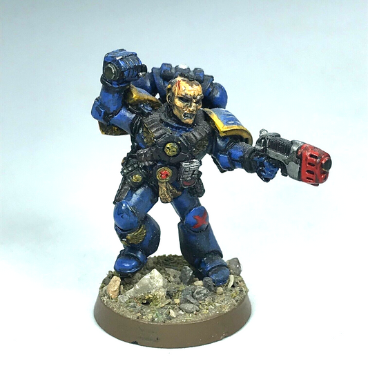 Classic Metal Space Marine Ultramarines Veteran - Painted - Warhammer 40K X4933