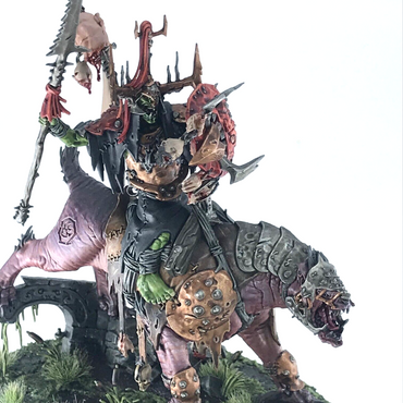 Orruk Warclans Killaboss on Great Gnashtoof - Painted - Warhammer Age of Sigmar