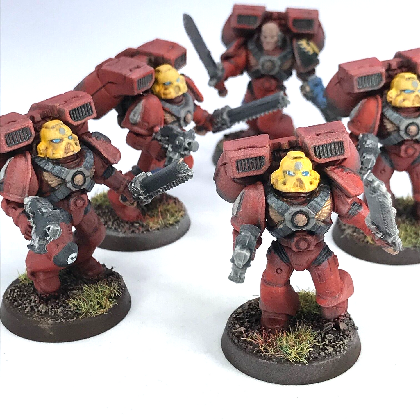 Blood Angels Assault Squad Space Marines - Painted - Warhammer 40K C3738