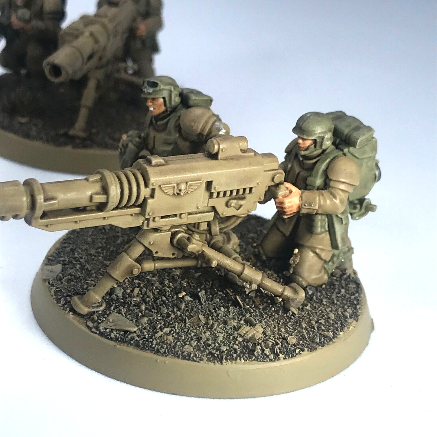 Heavy Weapons Squad Imperial Guard Astra Militarum Warhammer 40K Painted C3957