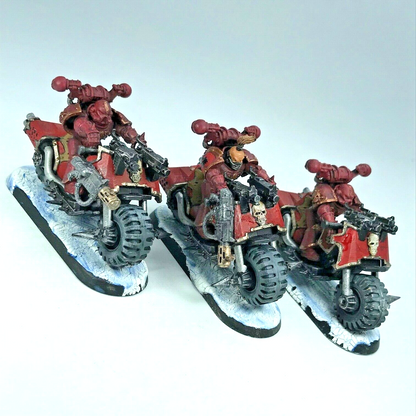 Khorne Attack Bike Squad Chaos Space Marines - Painted - Warhammer 40K C2463